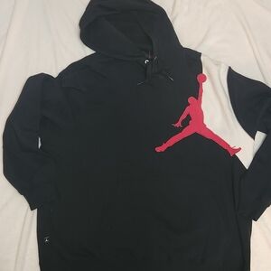 Rare Jordan Black and Red Men's Hoodie
